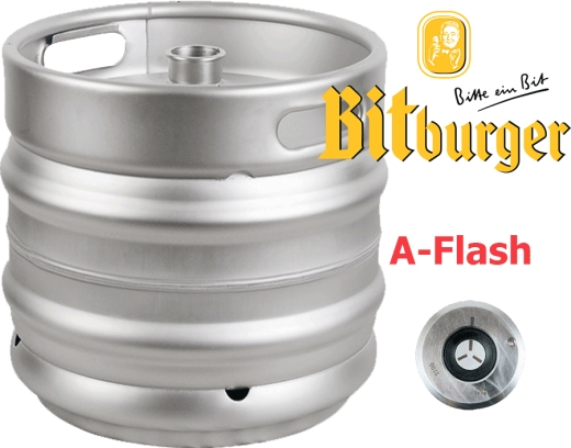 Пиво Bitburger Розливне світле Pilsner Lager Низове бродіння Бiтбургер 4,8% кег 30 л - 1