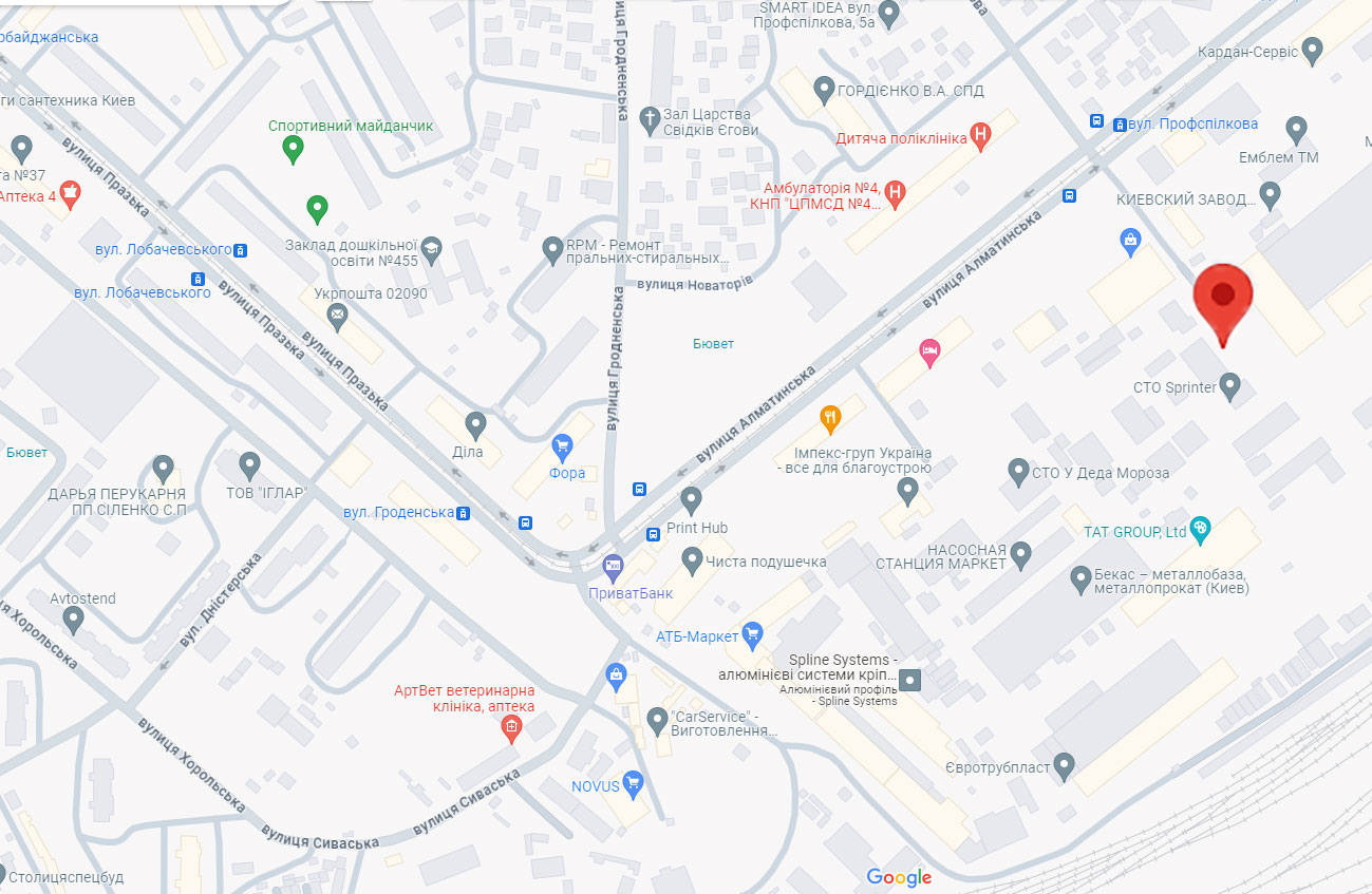 Адреса Дистриб'ютора Ребекка Трейд на Карті